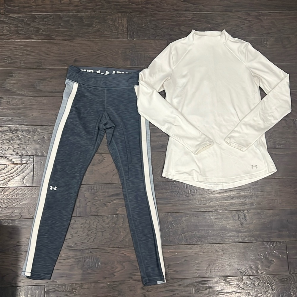 Under Armor, Active Set, Long Sleeve Tunic & Grey Leggings, small